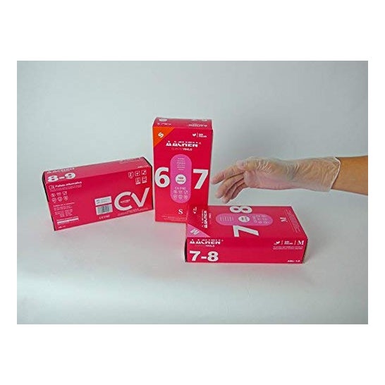 Ontex ID Aachen guantes vinilo sin polvo T/G 100uds