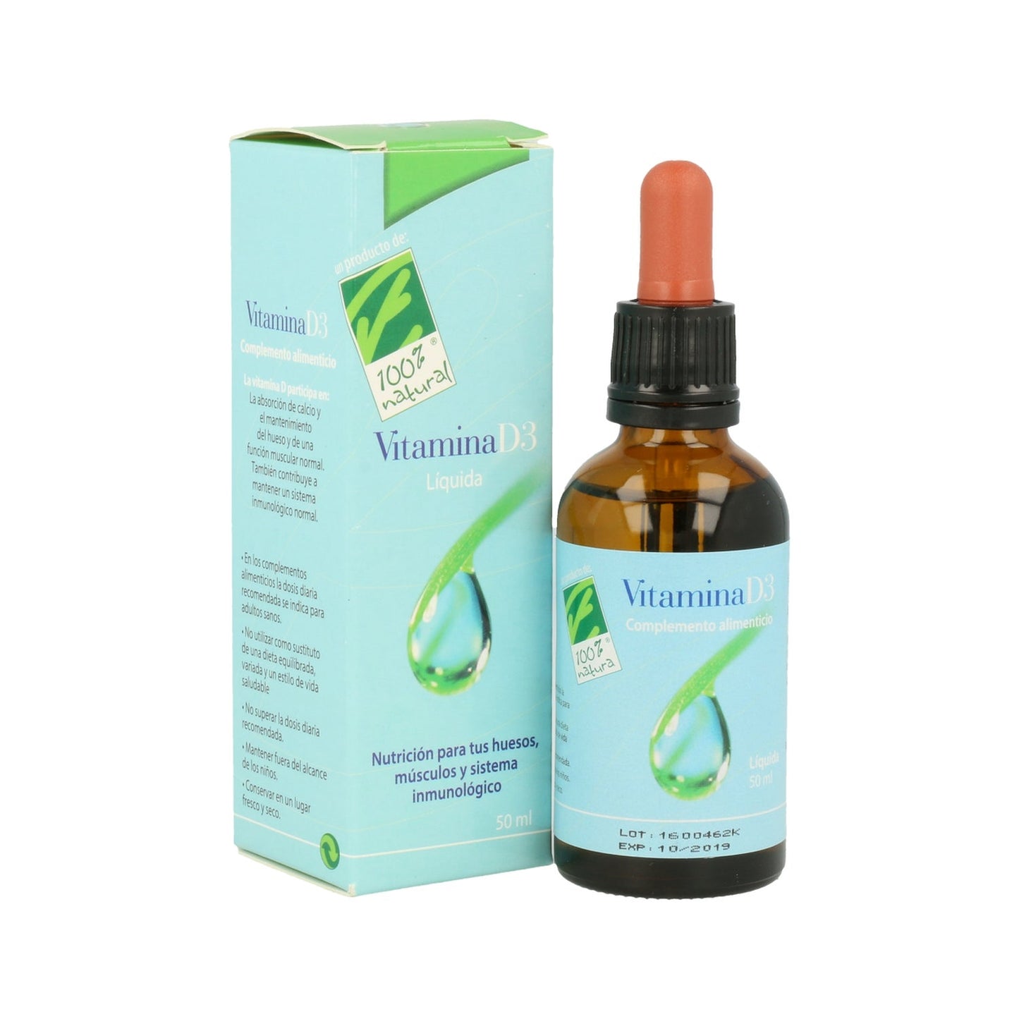 100% Natural Vitamina D3 Líquida 50ml