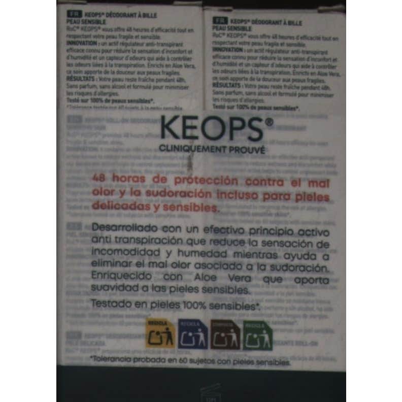 Roc Keops Déodorant Peaux Fragiles Bille 2X30ml