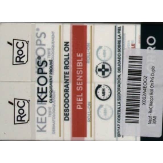 Roc Keops Déodorant Peaux Fragiles Bille 2X30ml