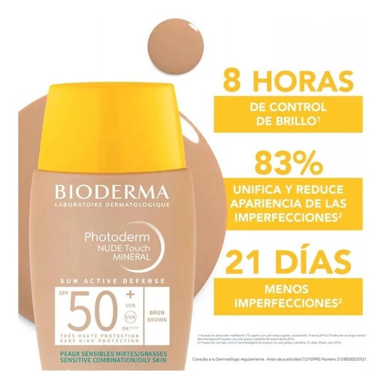 Bioderma Photoderm NUDE Touch Mineral SPF50+ Muy Claro 40ml