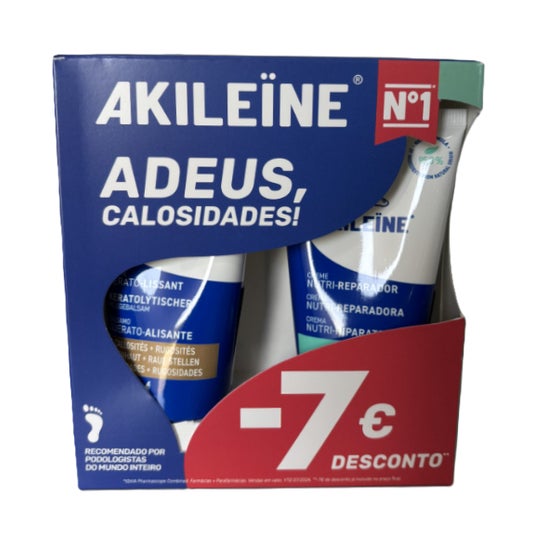 Akileïne Crema Nutri Repair 75 ml + Bálsamo Kerato Alisador 75 ml