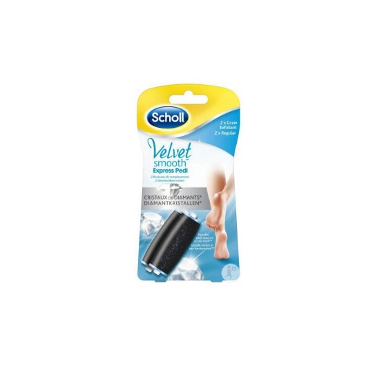 Scholl Velvet Smooth Pedi exfoliante con cristales de diamantes 2 recambios