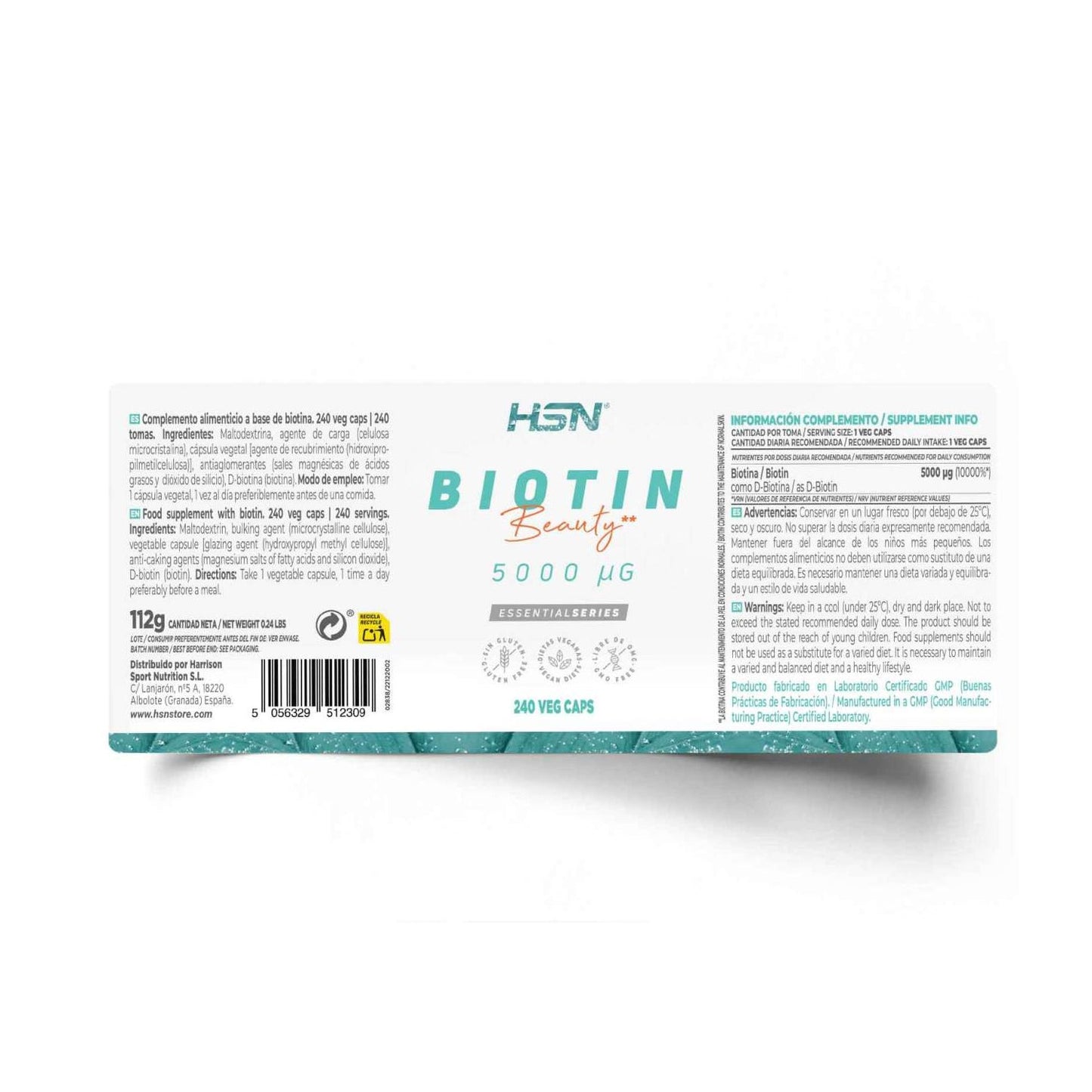 HSN Biotina 5000mcg 240vcaps