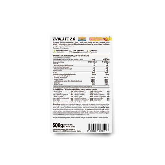HSN Evolate 2.0 Whey Isolate CFM Fresa y Plátano 500g