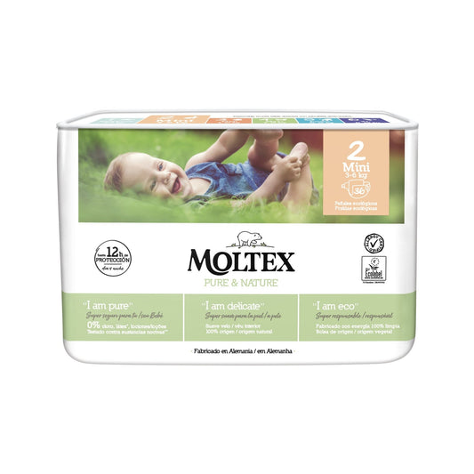Moltex Pure & Nature Pañales Ecológicos T-2 3-6kg 36uds