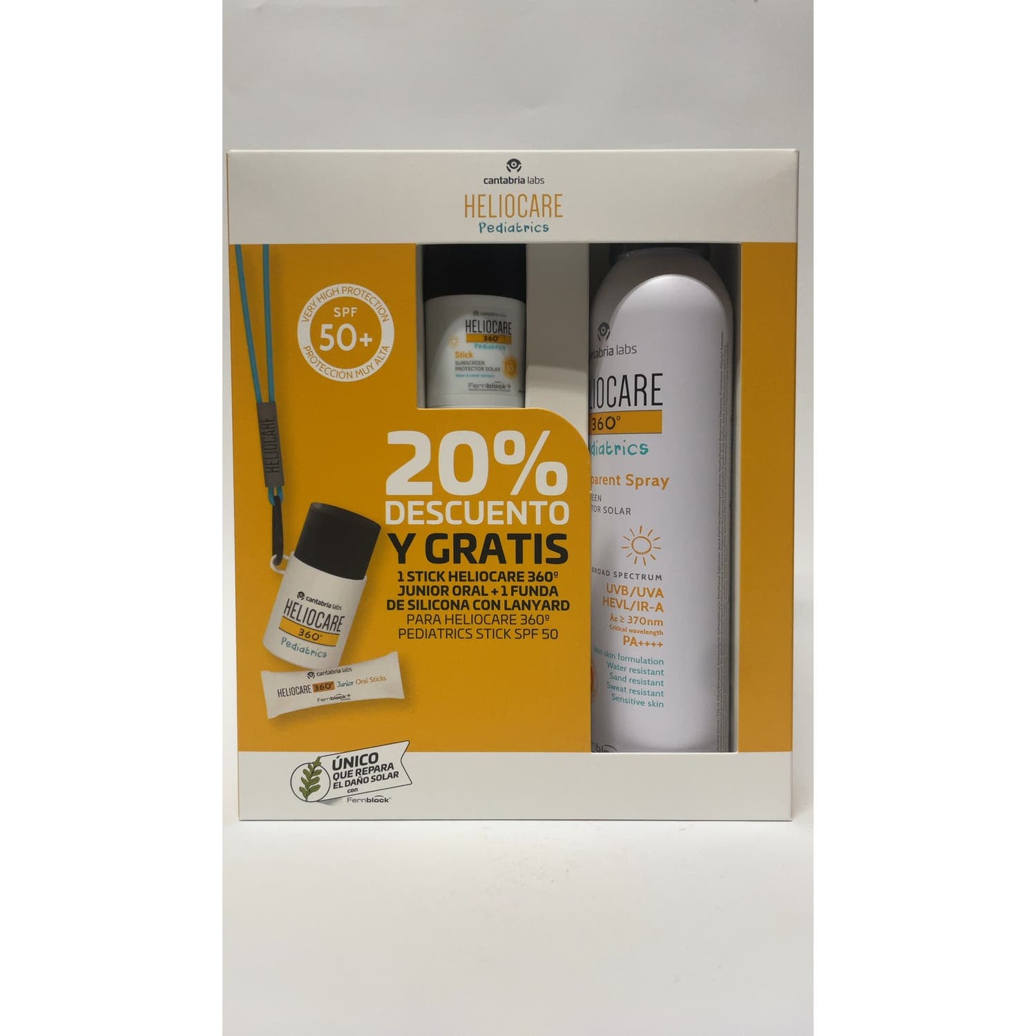 Heliocare 360º Pack Pediatric Stick Spf50 + Spray Transpar Spf50