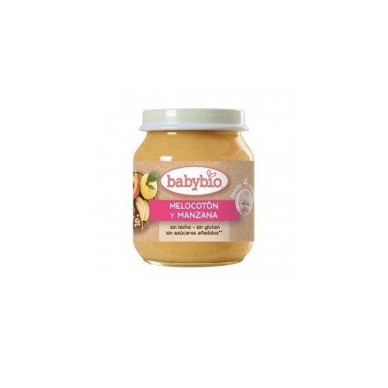 Babybio Tarrito Ecológico de Melocotón y Manzana 130 g