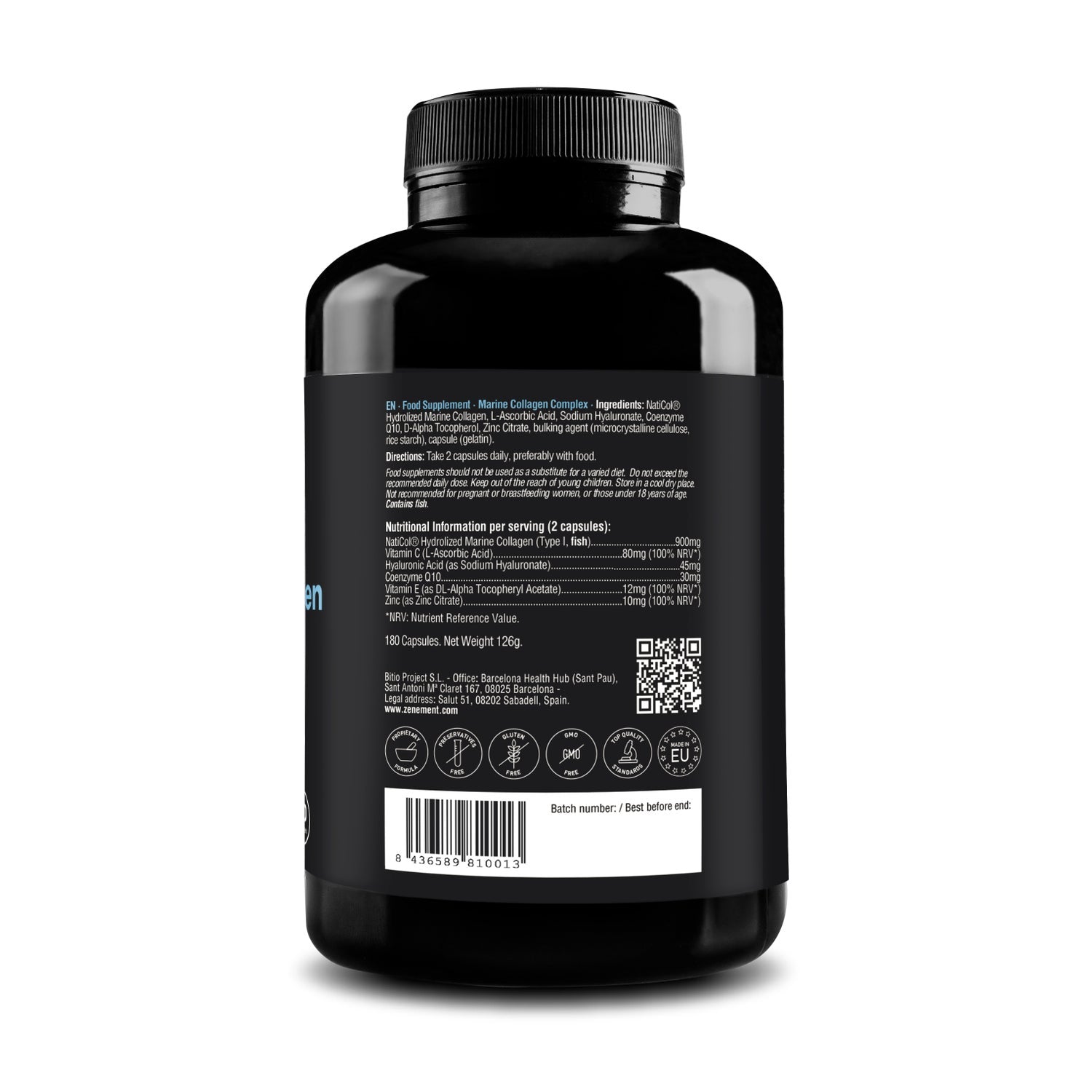 Zenement Complejo Colágeno Marino 180caps
