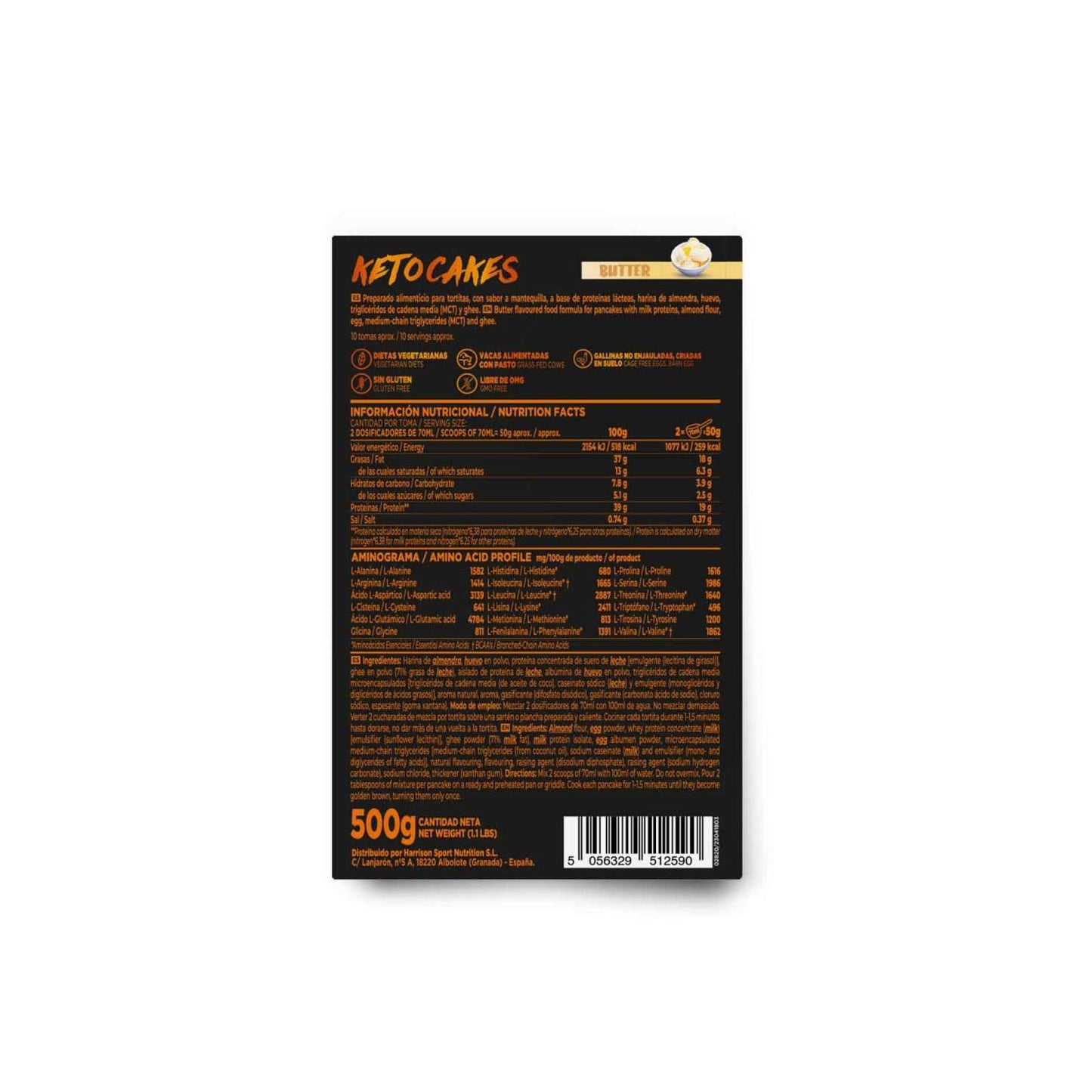 HSN Keto Cakes Mantequilla 500g