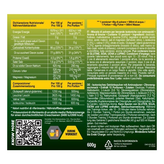 Gold Nutrition Goldrink Premium Lemon 600 g