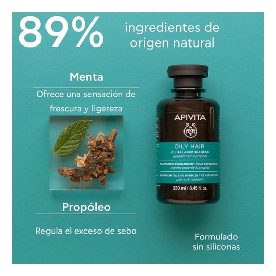 Apivita Oily Hair Champú Equilibrante para Cabello Graso 250ml