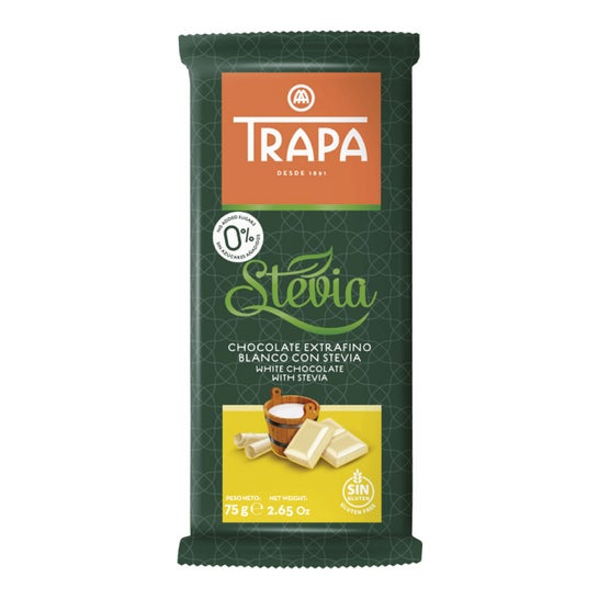 Trapa Chocolate Blanco Stevia 75 g