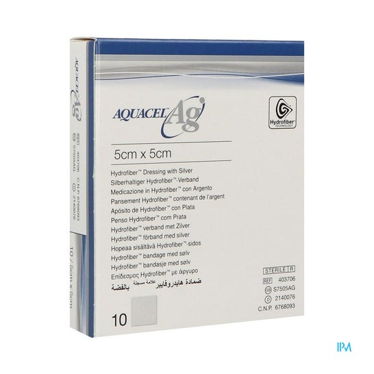 Convatec Aquacel AG Apósito 5x5cm 10uds