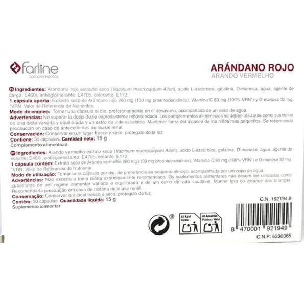 Farline Arándano Rojo 30caps