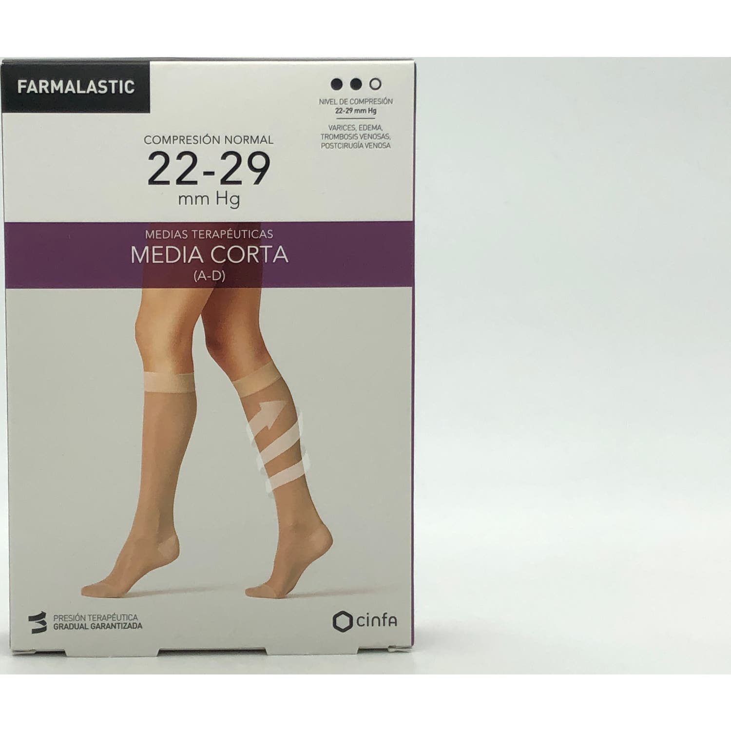 Farmalastic Media Corta (A-D) Comp Normal Beige T-M 1 Par