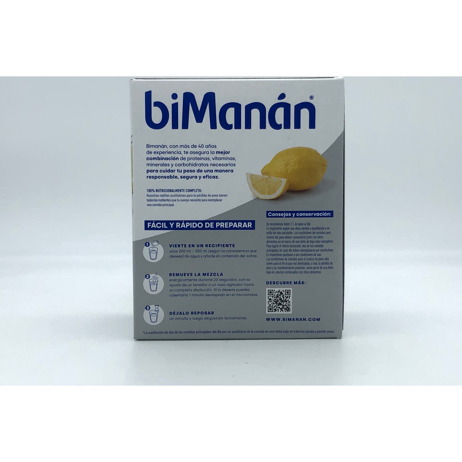 biManán Natillas Sustitutivas Sabor Limón 6uds