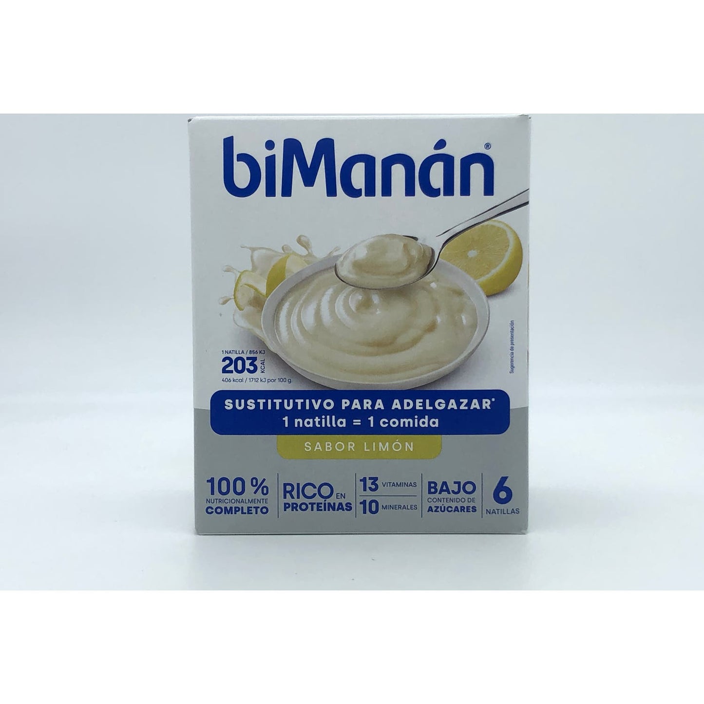 biManán Natillas Sustitutivas Sabor Limón 6uds