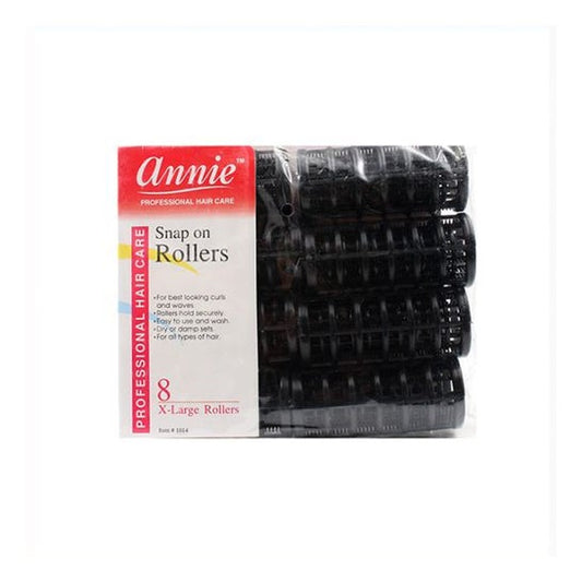 Annie Rolos Negro 1014 Extra grande 8 uds