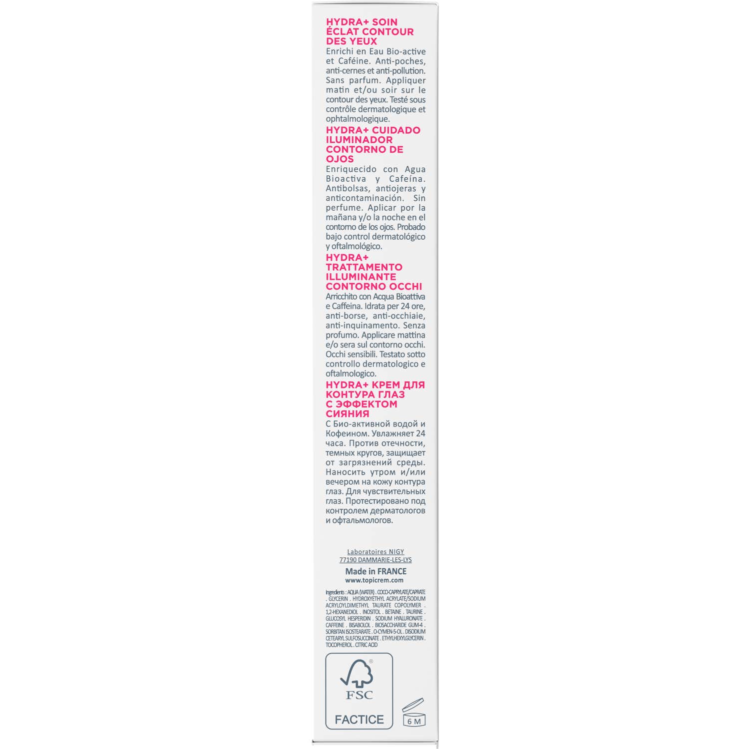 Topicrem HYDRA+ Contorno de Ojos 15ml