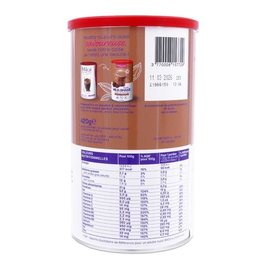 Milical Hyperprotein Batido de Chocolate 14 raciones