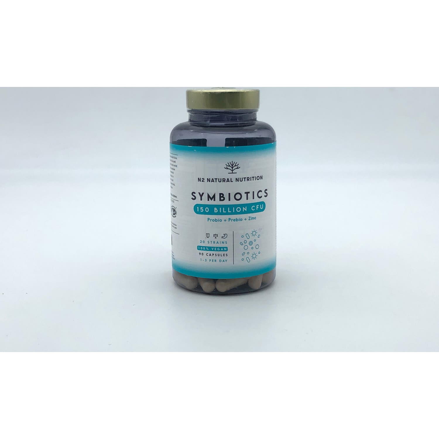 N2 Natural Nutrition Probiótico Symbiotics 150 mil millones CFU 90caps