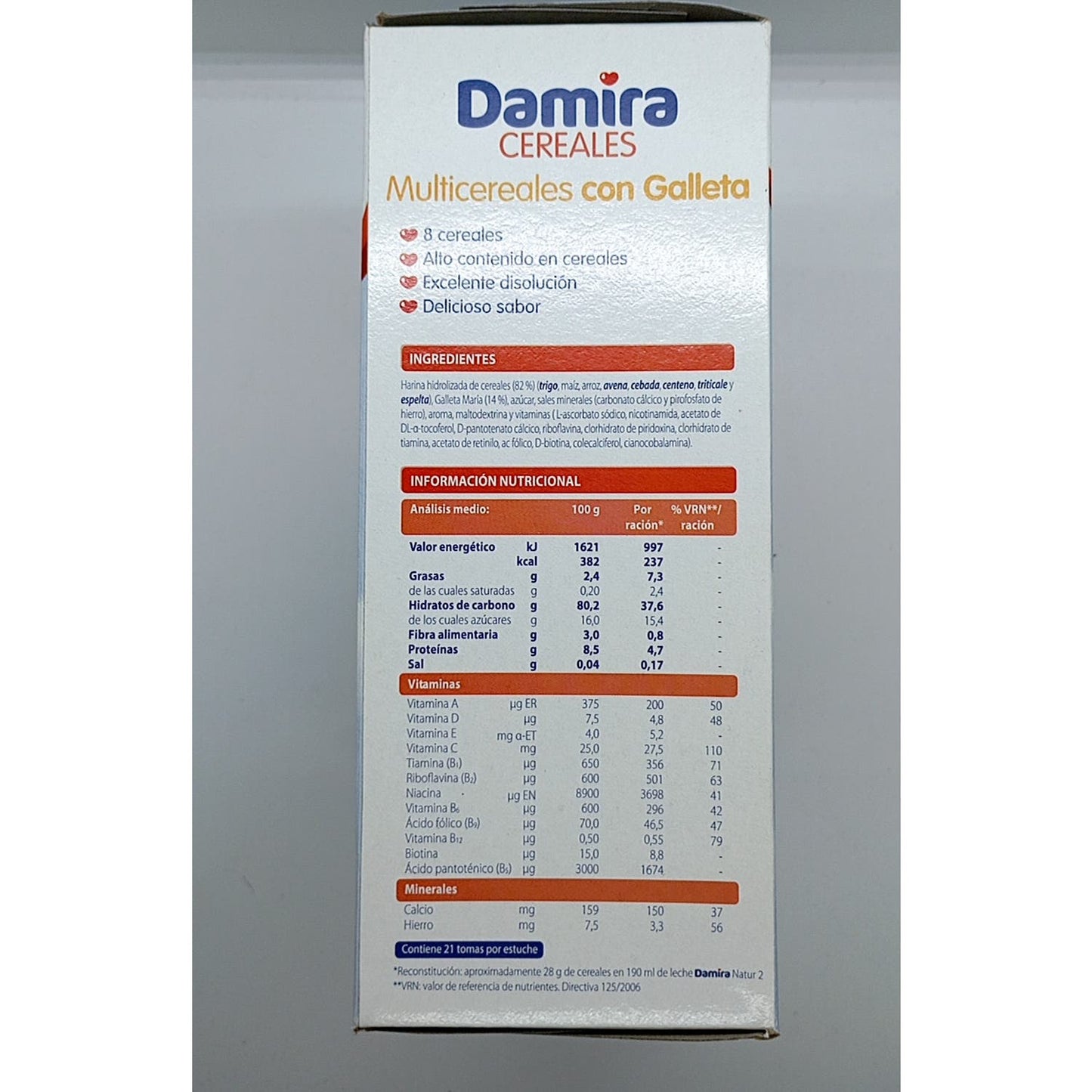 Damira® cereales con galletas María y FOS 600g