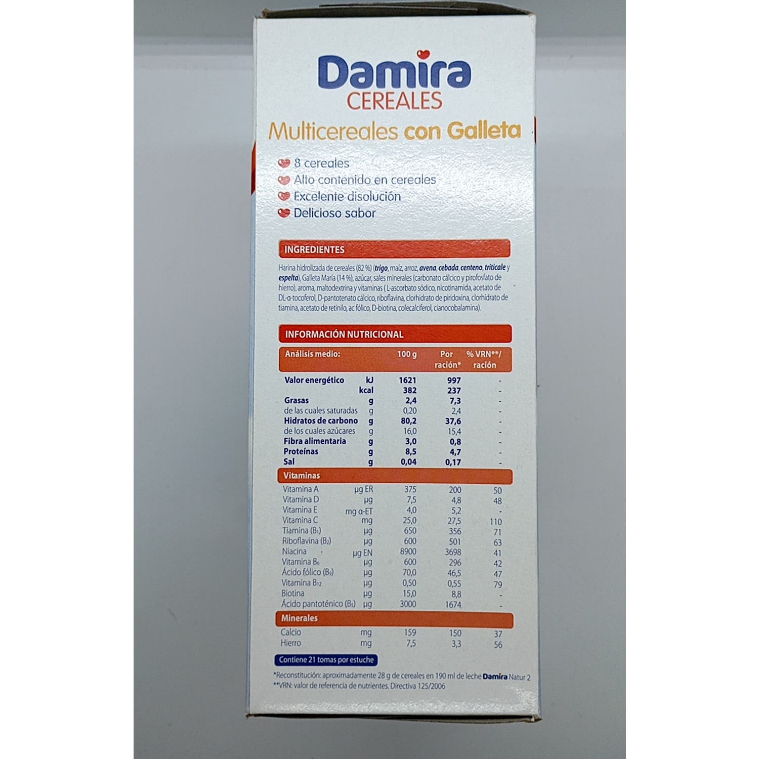 Damira® cereales con galletas María y FOS 600g