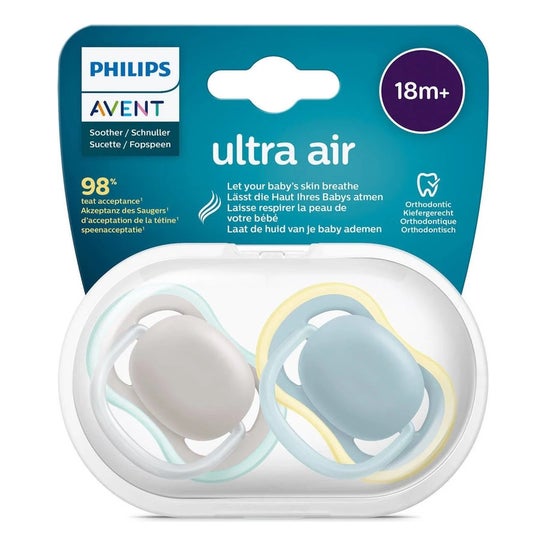 Philips Avent Kit Chupete Ultra Air +18m Neutro 2 uds