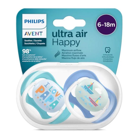 Philips Avent Kit Chupete Ultra Air +18m Neutro 2 uds