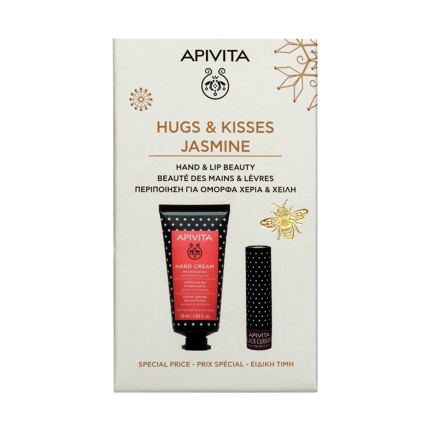 Apivita Pack Hugs & Kisses Jasmine Crema de manos 50ml + Labial 4,4g