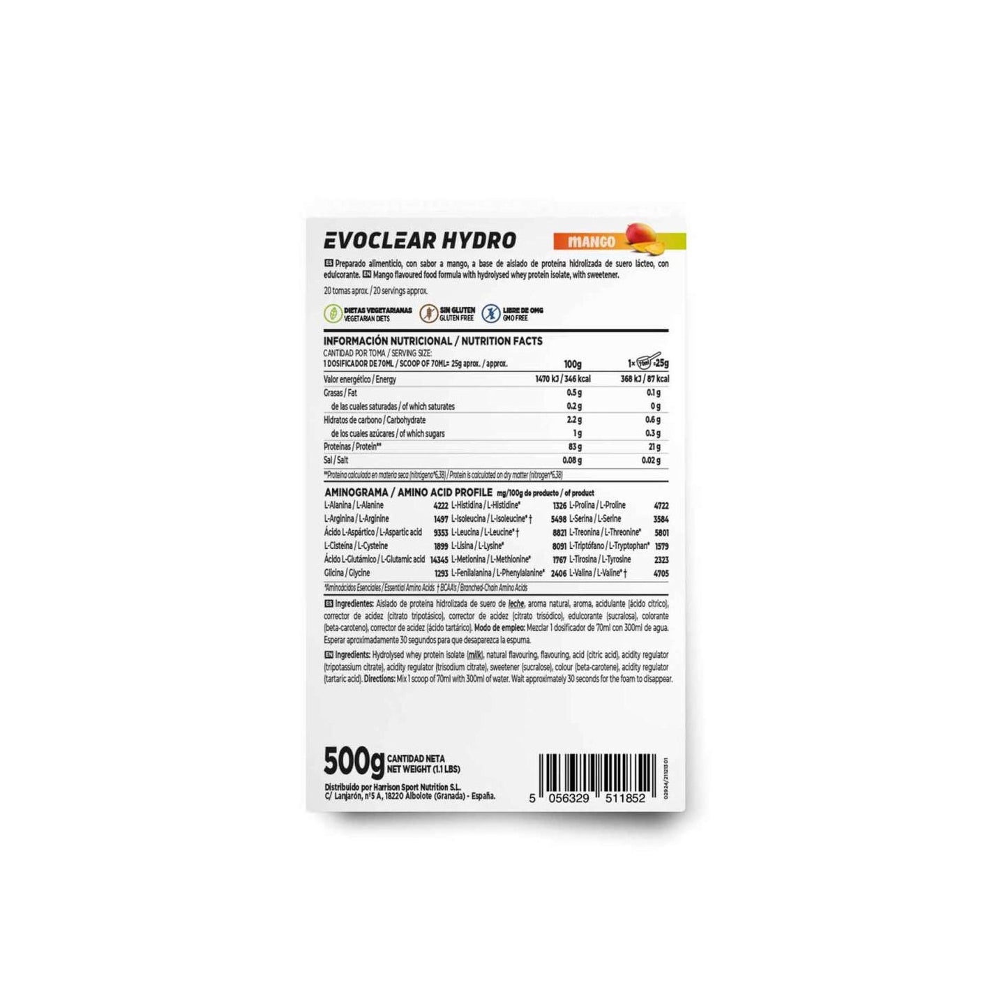 HSN Evoclear Hydro Mango 500g