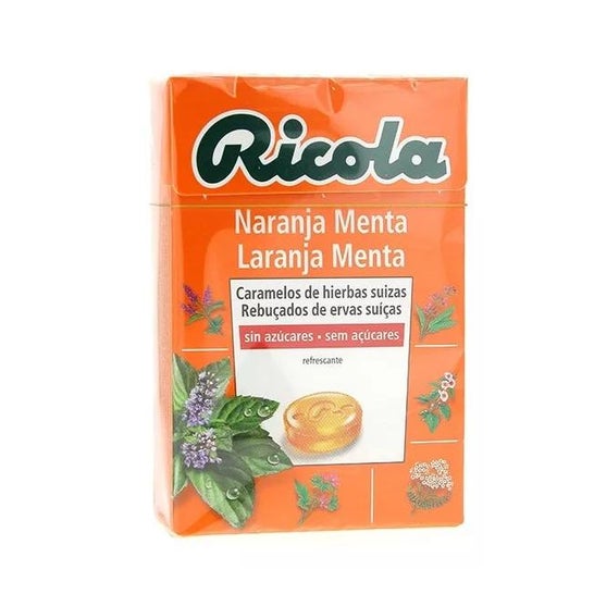 Ricola naranja-menta caramelos sin azúcar 50g