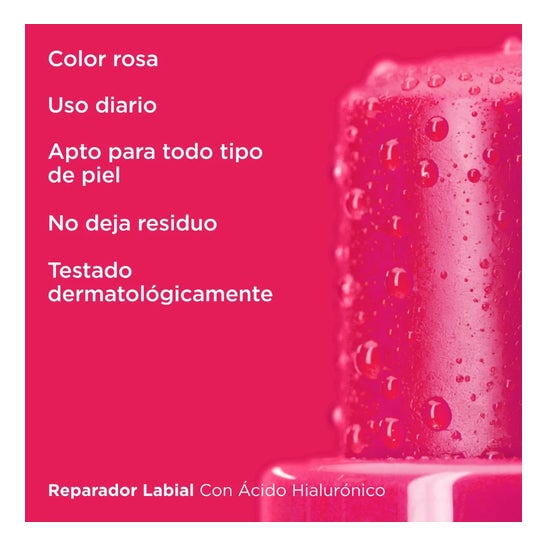 ISDIN Reparador Labial con Ácido Hialurónico Stick Rosa 4g