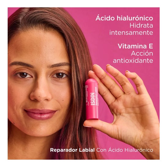 ISDIN Reparador Labial con Ácido Hialurónico Stick Rosa 4g