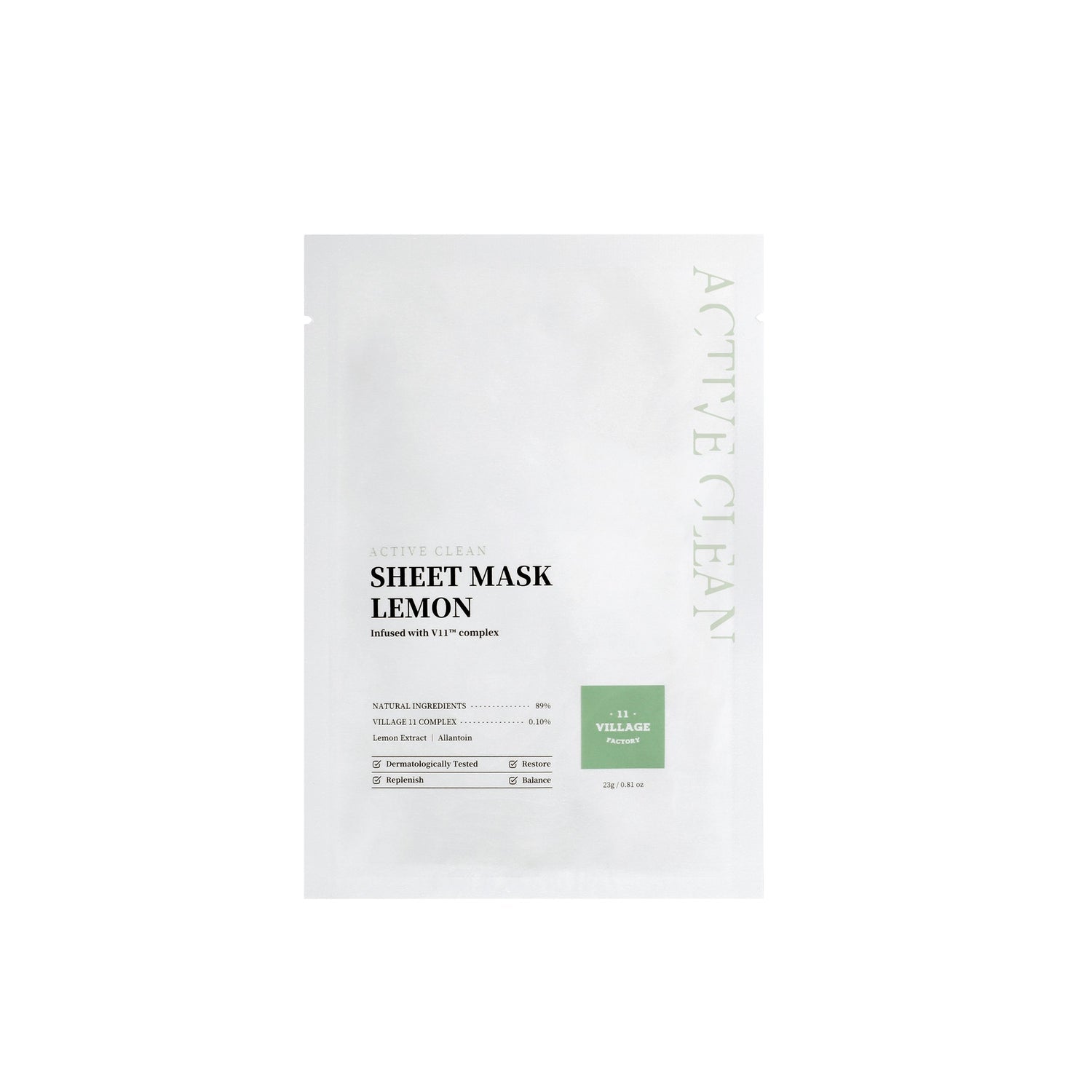 Village 11 Factory Active Clean Sheet Mask Lemon 50ml
