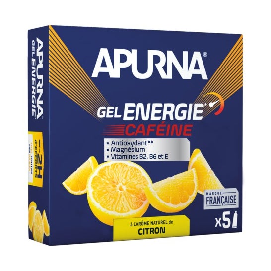 Apurna Gel Energético Limón Cafeína 5x35g