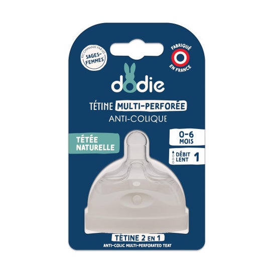 Dodie Tetina Multiperforada Anticólico Flujo 1 0-6 M 1 ud