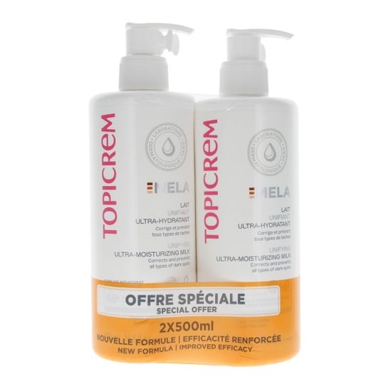 Topicrem Mela Unifiying Ultra-Moisturizing Milk 2x500ml