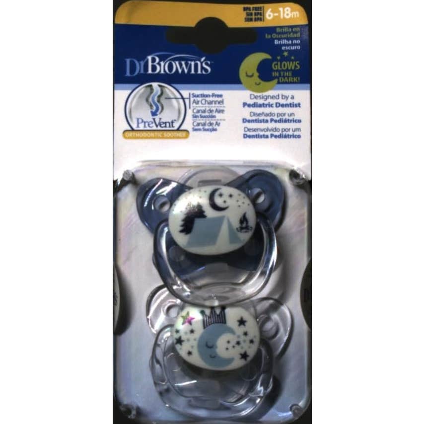 Dr Brown´s Chupete Silicona Nocturno Prevent 6-12M