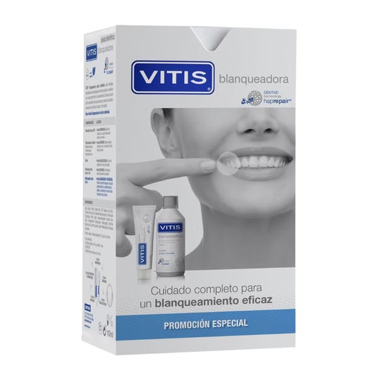 Vitis Blanqueadora Dentífrico 100ml + Colutorio 500ml