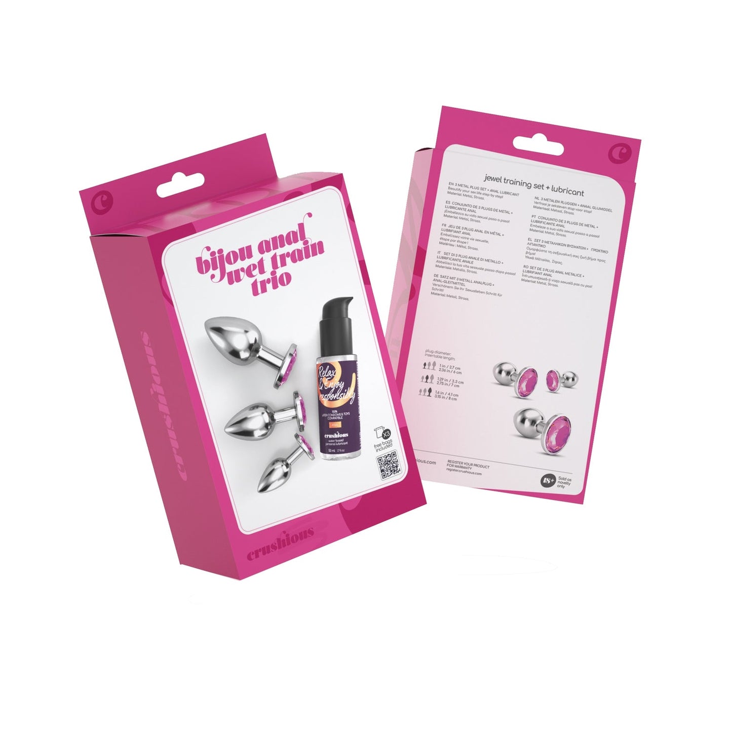Crushious Set Bijou Anal Wet Train Trio Rosa