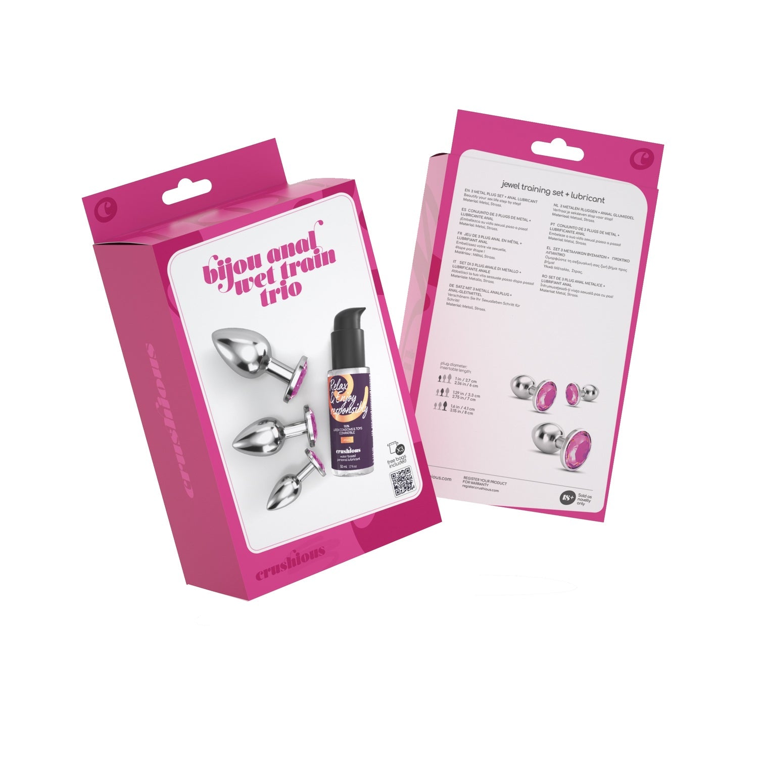 Crushious Set Bijou Anal Wet Train Trio Rosa