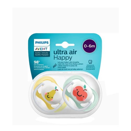 Avent Ultra Air Happy Collection Fruit 0-6 Meses Neutro 2uds