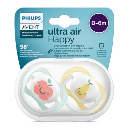 Avent Ultra Air Happy Collection Fruit 0-6 Meses Neutro 2uds