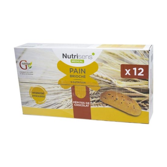 Nutrisens G-Nutrición Pan Brioche Pepitas de Chocolate 12uds