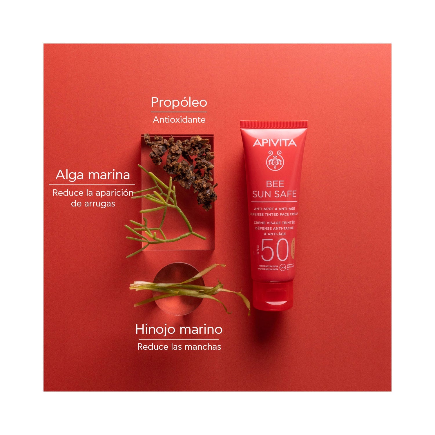 Apivita Bee Sun Safe Antiarrugas con Color SPF50 50ml