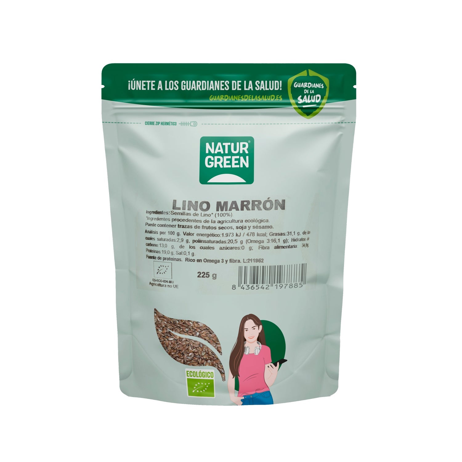 Naturgreen Semillas de Lino Marrón 225 g