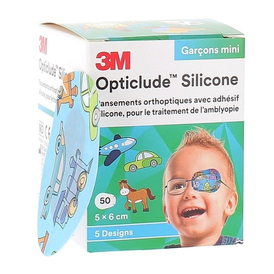 3 M Opticlude Boy Pans Orthopt Silic Mini 50 Uts