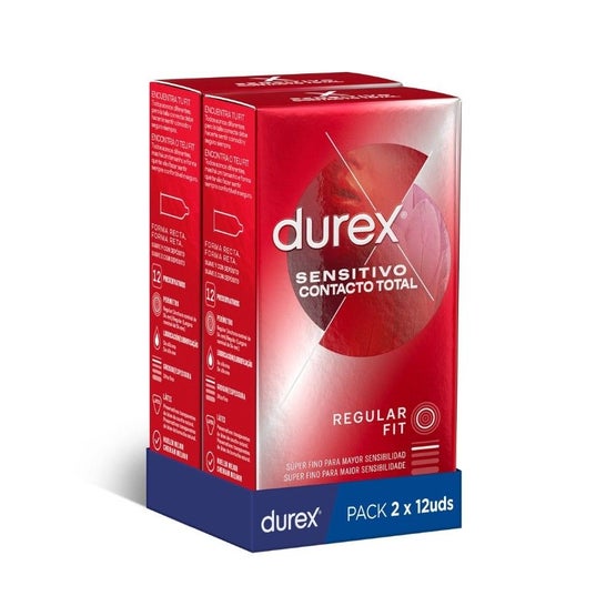 Durex Sensitivo Contacto Total 2x12uds